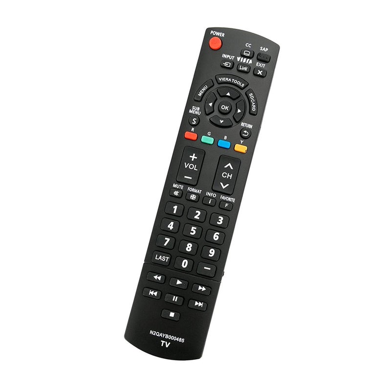 New N2QAYB000485 Remote Control Compatible for Panasonic LED LCD Plasma Viera TV TC-42LD24 TC-42LS24 TC-42PS14 TC-54PS14 TC-P42U1 TH-32LRU5 TH-42LRU50 TH-55LRU50 N2QAYB000321 N2QAYB000570